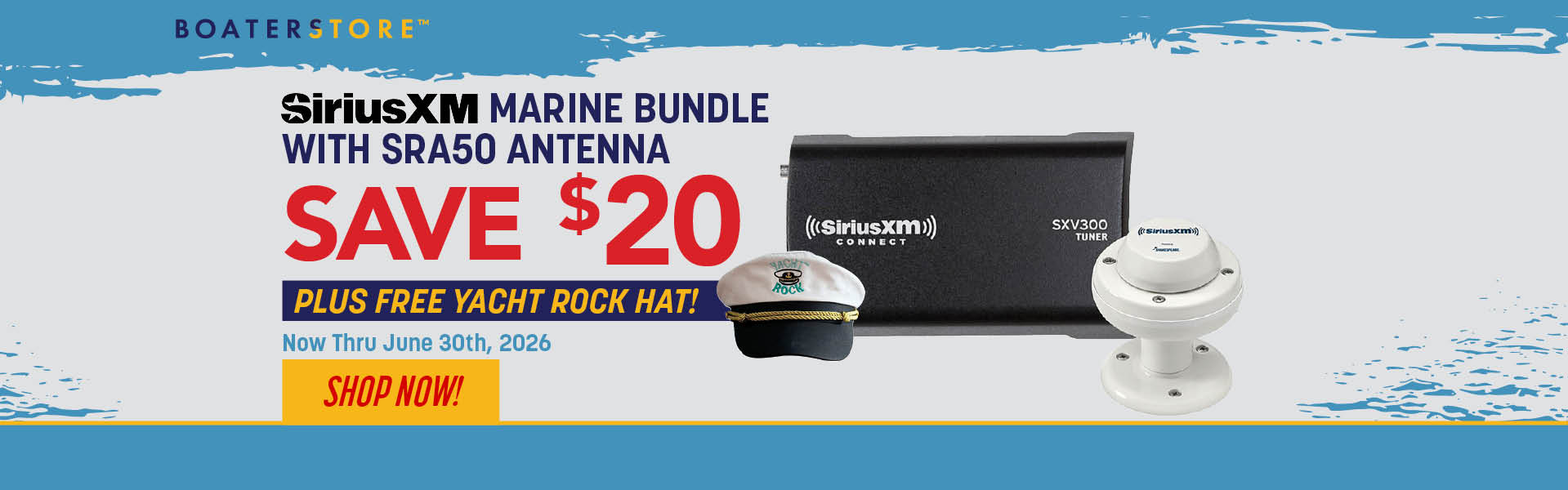 $20 Off Plus FREE Yacht Rock Hat thru 6/30/26!