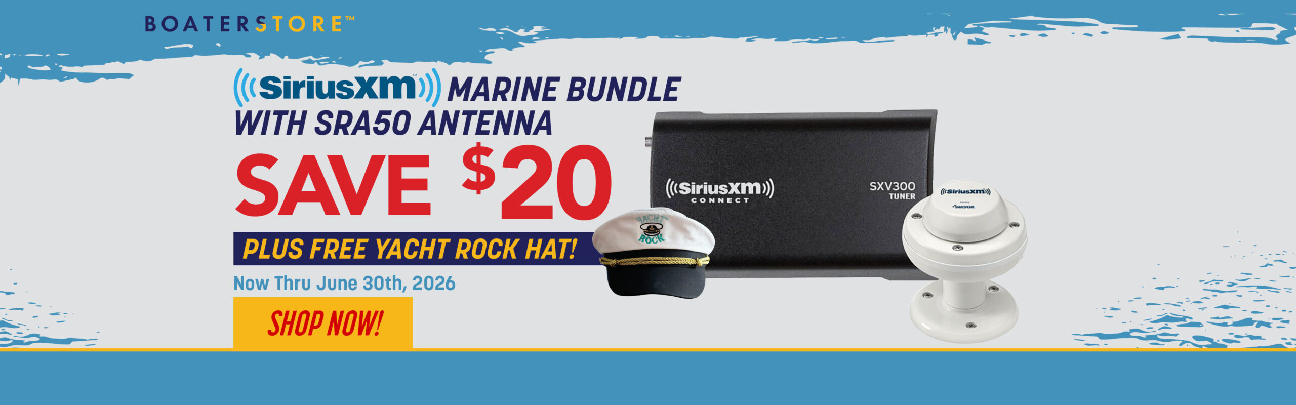 $20 Off Plus FREE Yacht Rock Hat thru 6/30/26!