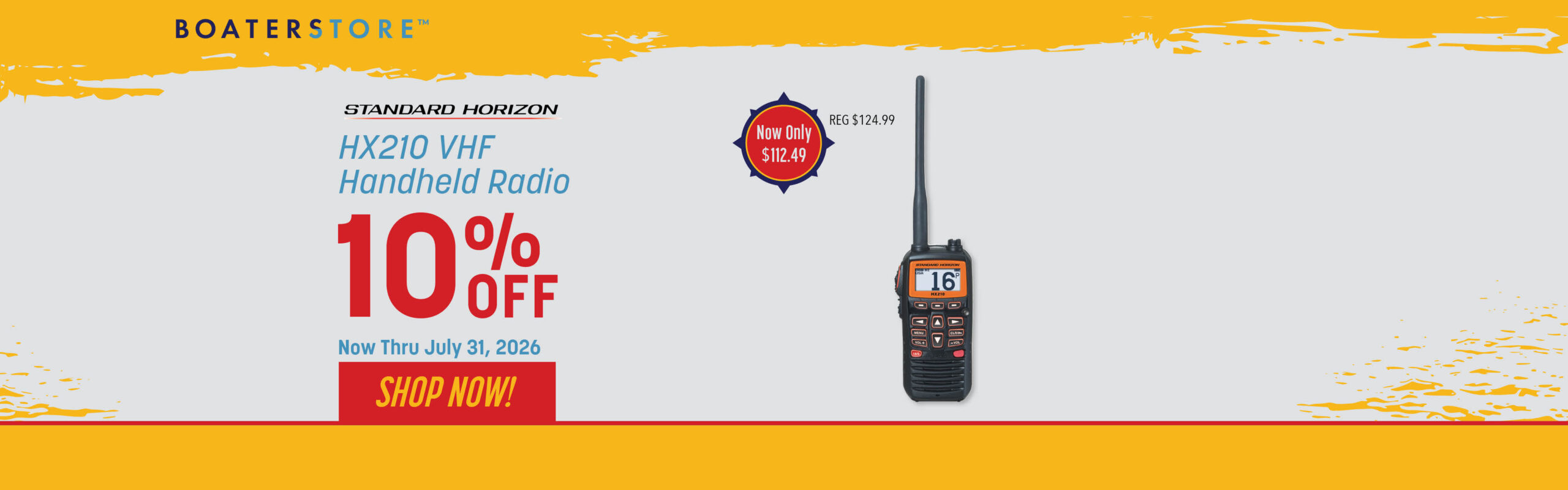 July WK 3 – 10% Off HX210 VHF Radio thru 7/31/26