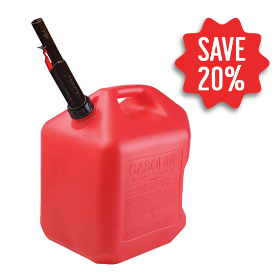 Spill Proof 5 Gallon Gas Fuel Container