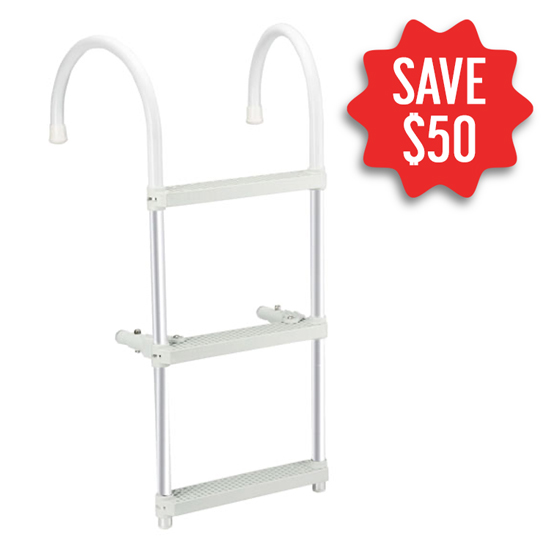 Whitecap 3-Step Aluminum Gunwale Ladder
