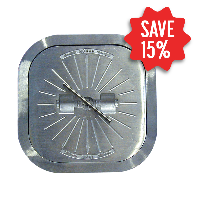 Bomar 24″ Square Commercial Cast Aluminum Hatch