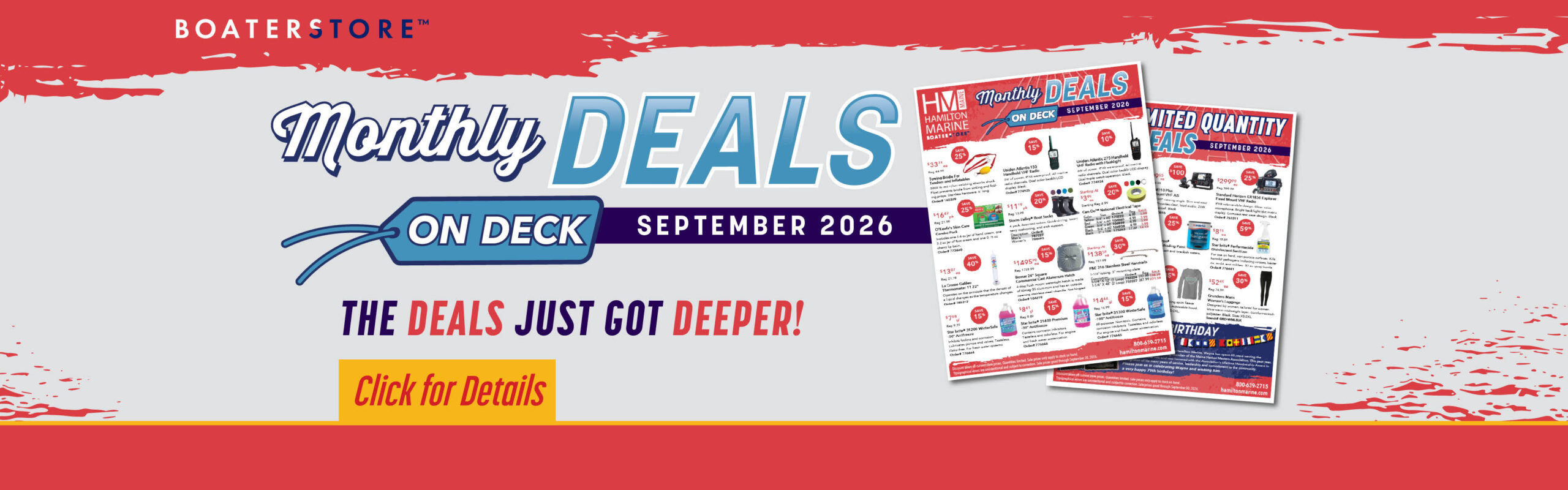 September 2026 Monthly Deals On Deck