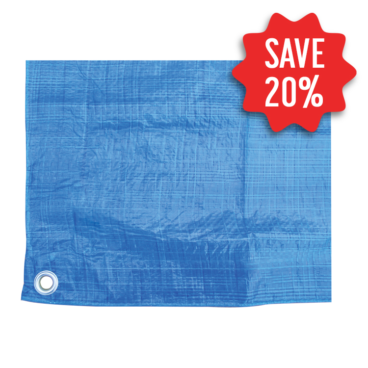 Blue 8′ X 10′ 5-6 Mil Thick Poly Tarp