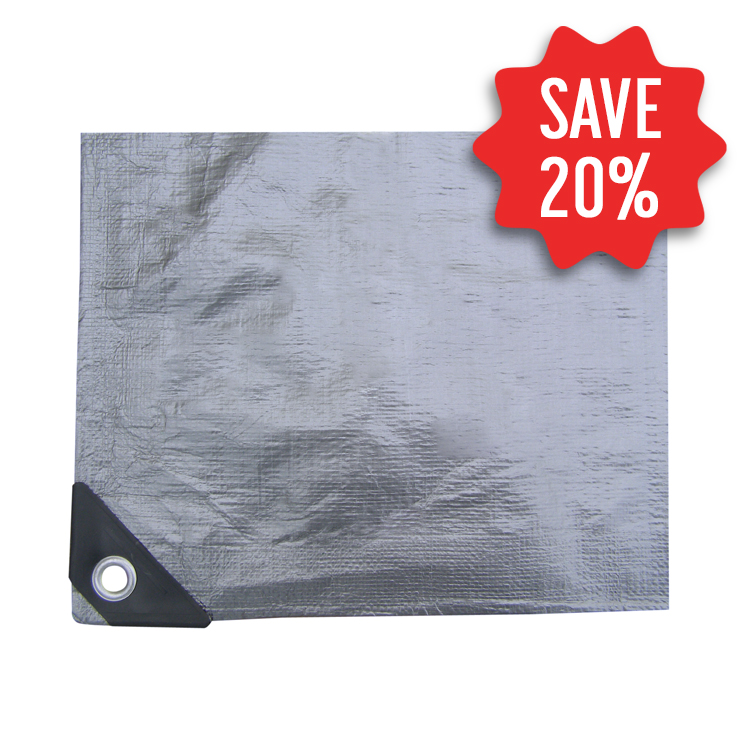 Silver 8′ X 10′ Super Heavy Duty Poly Tarp